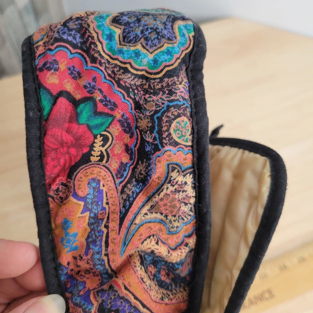 Vintage Diane von Furstenberg Paisley‎ Floral Toiletry Bag Large Cosmetic Pouch